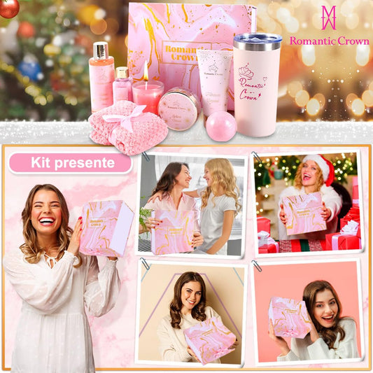 Kit Presente Spa Feminino com Copo Térmico e Aromaterapia, para Aniversário